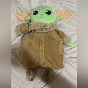 Green and Tan Plush Toy Backpack - Baby Yoda.  New without tags